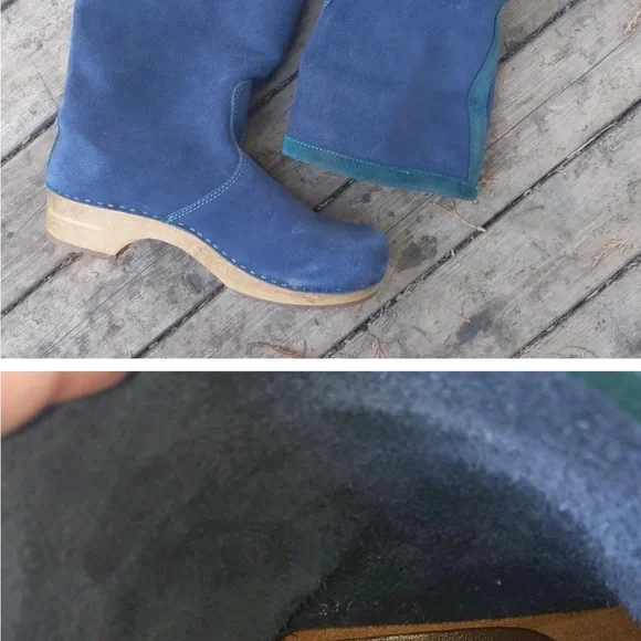 Sanita Blue Suede Boots, size 38 - Picture 2 of 10